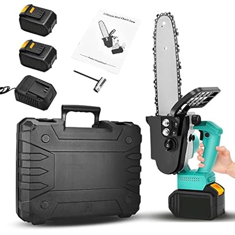 Electric Chainsaw Cordless, TTLIFE 12Inches 21V 5Ah Cordless Chainsaw with 2 Rechargeable Batteries, Portable Handheld Cordless Chainsaw for Garden Trees, Wood Cutting, Branch Pruning Shears Cover