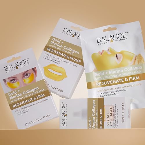 Balance Active Formula Gold + Marine Collagen Hydrogel Lip Masks (Includes 2 Masks) - Fuller looking lips. Moisturise & Smooth. Cruelty Free. - Image 8