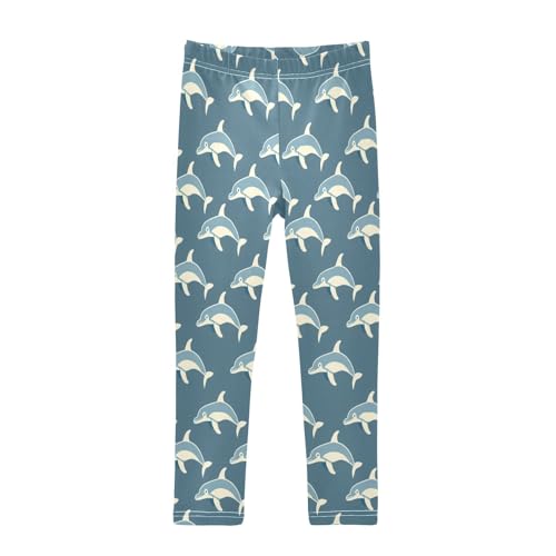 Bolaz Toddler Girls Leggings Printed Yoga Pants Leggings White Blue Whale for Kids