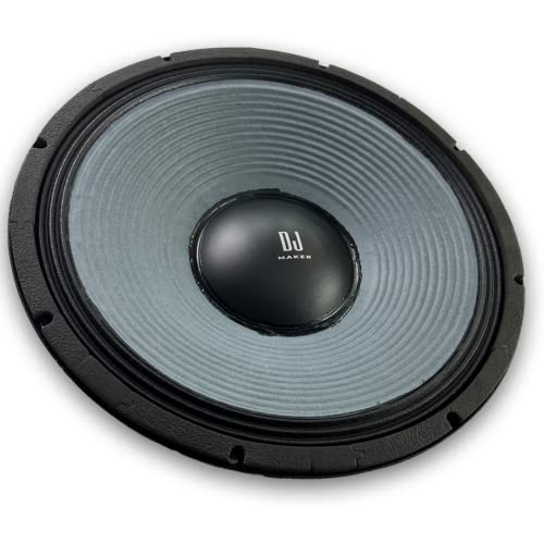 DJMAKER Aluminium Die Casting 600W Model NO.15/2226-600 Diameter 381MM - 15" Loud Speaker with Y35 Magnet Grade IMPEDENCE 8 OHM | Connect with Lead Wire | Black