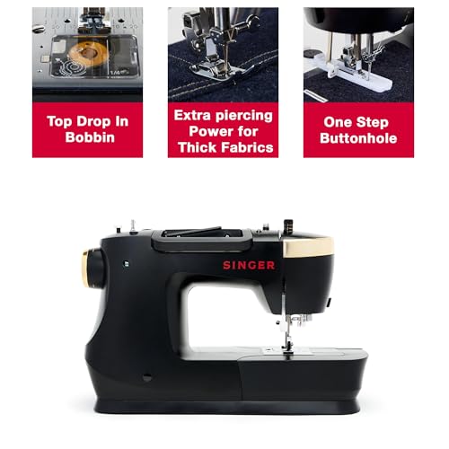 Image of SINGER Super Bundle, Heavy Duty 500 Sewing Machine with Carrying Case | Accessories included, 23 built-in stitches, strong motor, strong piercing power, 1-step buttonhole, metal frame, LED light