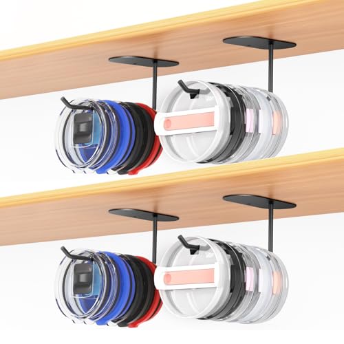 Keepamor 4 Pack Tumbler Lid Organizer, Space Saving Cup Lid