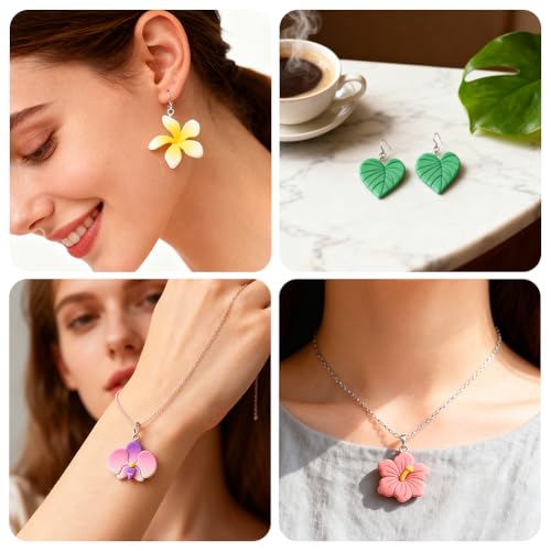 Image of ORIGACH 17 Pcs Flower Polymer Clay Cutters Set PLA Clay Earring Cutters for Earring, Necklaces, Bracelets Making Polymer Clay Molds with Storage Box