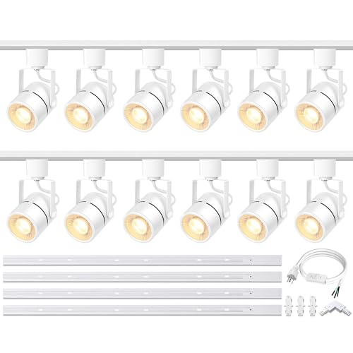 Bravsekai White LED Track Lighting Heads Kit, 10W 4000K Natural
