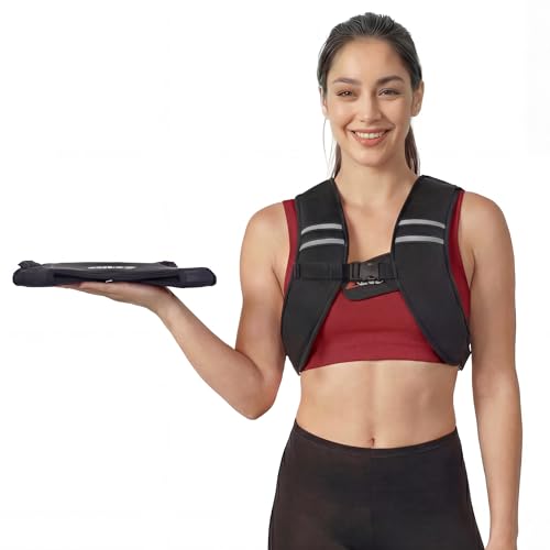 ZELUS Weighted Vest, Washable Z-Fit Soft Iron Weighted Vest for Women and Men, 5/10/15 lb Weight Vest with Reflective Strips & Adjustable Straps, Ultra Thin Weight Vest for Gym Strength Training (15lb) Black