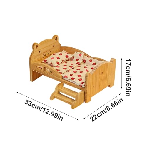 Lit pour chinchilla en bois pour éviter le stress des hamsters - 5