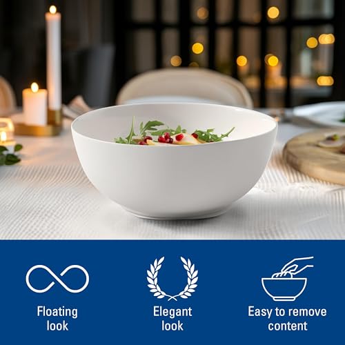 Villeroy & Boch For Me Round Vegetable Bowl, 9 in, Premium Porcelain, White by Villeroy & Boch - Used condition - Image 4