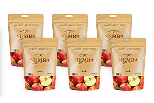 Nemra Red Apple Air Dried Fruit Chips, (Pack Of 6)