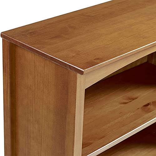 Shaker Style 4 Shelf Bookcase / Solid Wood / 48" High / Adjustable Shelving / Closed Back / Display Bookshelf For Living Room, Bedroom, Home And Office, Cherry #TOP4