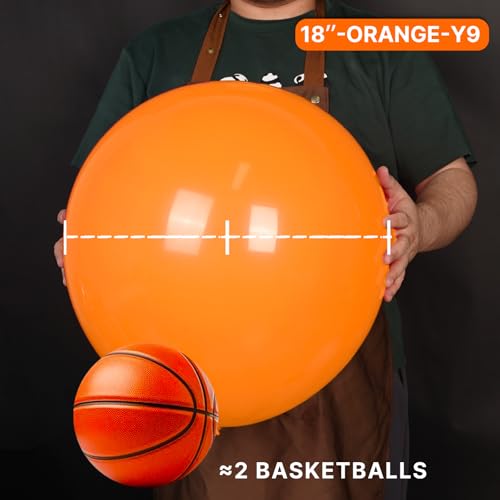 Image of PartyWoo Orange Balloons 20pcs 18 Inch Fall Latex Helium Balloons for Birthday Baby Shower Graduation Fall Tangerine Little Cutie Pumpkin Tropical Sunshine Boho Theme Party Decorations Orange-Y9