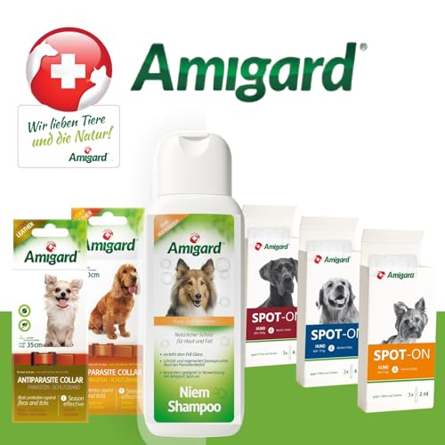 Amigard Hundeshampoo Sensitiv – Natürliches Hunde Shampoo mit Neemöl – Sanfte Pflege bei Juckreiz & Hautirritationen – ohne Duftstoffe – 250 ml