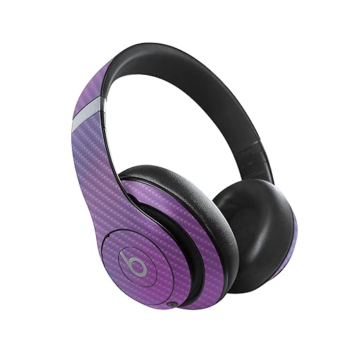 Image of MightySkins Carbon Fiber Skin Compatible with Beats Studio Pro - Purple Fog | Protective, Durable Textured Carbon Fiber Finish | Easy to Apply