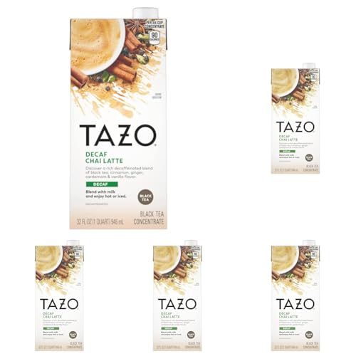 TAZO Decaf Chai Tea Latte, 32 FZ (Pack of 5)