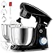 YASHE Küchenmaschine 1500W, leistungsstarke Knetmaschine mit 4,5 + 5L Edelstahlschüsseln, 10+P Geschwindigkeiten, Kippkopf, Knethaken, Rührbesen und Schneebesen