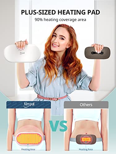 Image of Slimpal Heating Pad for Period Cramps, Plus-Sized Portable Electric Heat Pad, Menstrual Cordless Heat Belt Back, Belly, Waist Pain Relief, Stocking Stuffers, Christmas Gift for Her Girl Women, Beige