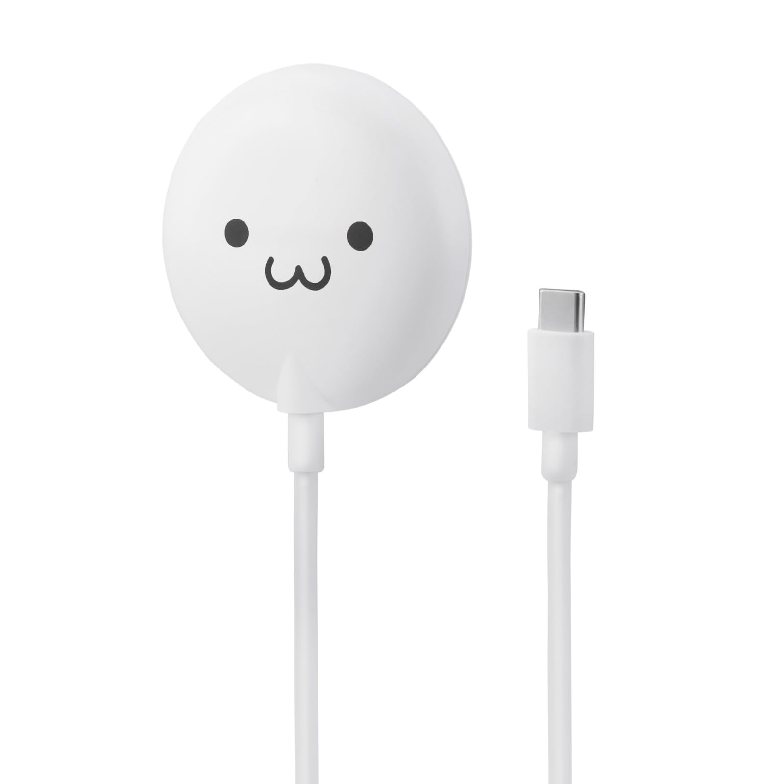 エレコム Qi2 充電器 15W Magsafe対応 ワイヤレス充電 置くだけ充電 【 iPhone 16 / 16 Pro / 16 Pro Max / 15 / 14 / 13 用】 しろちゃん EC-MA10WF