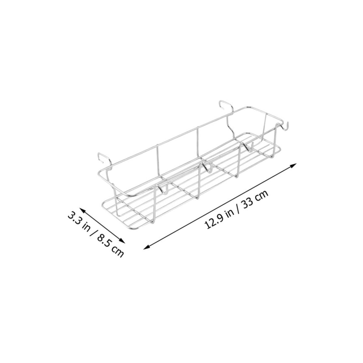 Holibanna 2Pcs Stainless Steel Seasoning Hanging Basket Barbecue Grill Storage Rack for Outdoor Grill Organizer for Condiments Spices and Grill Tools for Camping and Bbq