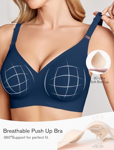 Image of Avidlove Wireless Bras for Women Push Up No Underwire Bra Full Coverage Seamless Bralettes Support Comfortable Everyday Bra