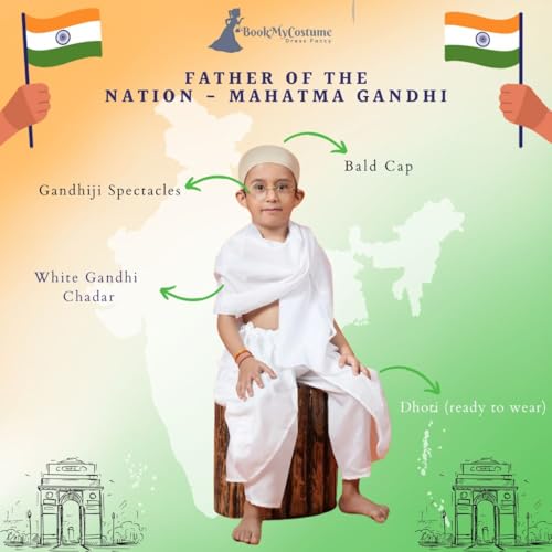 Mahatma Gandhi Bapu Freedom Fighter Kids Fancy Dress Costume