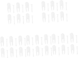 Abaodam 30 Sets Yoga Ball air Plug Plastic Replacement Plug Exercise Ball Plug with Stopper air Stopper Plug pin Yoga Plug Replacement Fitness pp Material Inflatable Mouth Basketball White