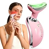 Face and Neck Massager Tool with Heat & 3 Light Therapies, Smart Vibration, Red-Light-Therapy and EMS Modes, Gua Sha Facial Tools for Face and Neck Skin Care and TMJ Care
