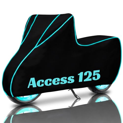 Image of SafeCovers Bike /Scooty Body Cover for Access 125 Cover for Rain & Dust | Water Resistant, Dustproof, UV Protection, Scratchproof | Heavy Duty Outdoor Motorcycle Cover with Elastic & Windproof Design