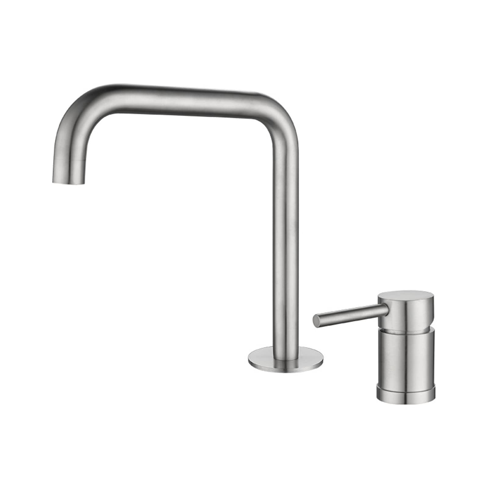 Robinet de lavabo mitigeur eau chaude et froide en acier inoxydable 304 finition brossée C
