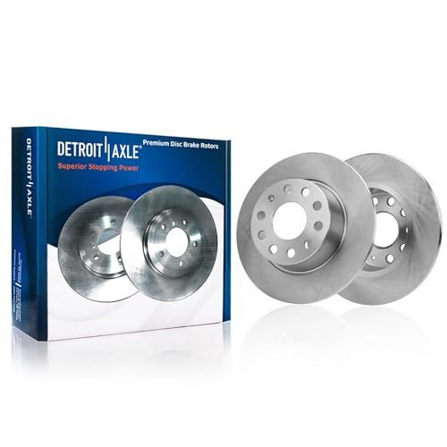 Image of Detroit Axle - 1.4L Brake Kit for Volkswagen 2019 2020 Jetta | Disc Brake Rotors Ceramic Brake Pads Replacement : 11.34 inch inch Front and 10.71 inch inch Rear Rotors