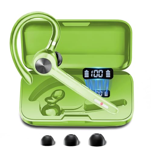 ONE LIFE Auriculares Bluetooth, auriculares inalámbricos Bluetooth con funda de carga de 400 mAh, 150 horas de conversación, manos libres, cancelación de ruido, auriculares para iOS y Android