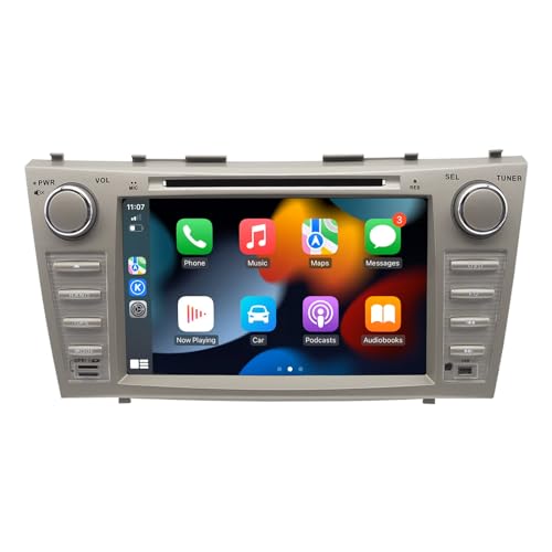 SWTNVIN Camry Radio Stereo for 2007 2008 2009 2010 2011,Android 13 Double Din 8 Inch UHD1280 * 720P Screen Built-in Carplay&Android Auto 4G LTE DVD Player DSP BT5.0 WiFi GPS SWC 8-core 4+64GB