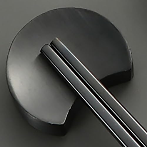 箸置き ステンレス 箸枕 2個入り はしおき おしゃれ 箸台 カトラリーレスト 食卓 レストラン 飲食店用品 (ブラック)