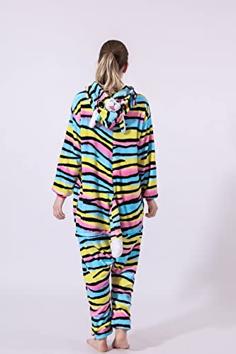 Adult Kid Animal Color Cat Onesies Pajamas Cute Cosplay Halloween Xmas Costume Winter Girls Hooded Sleepwear #TOP3