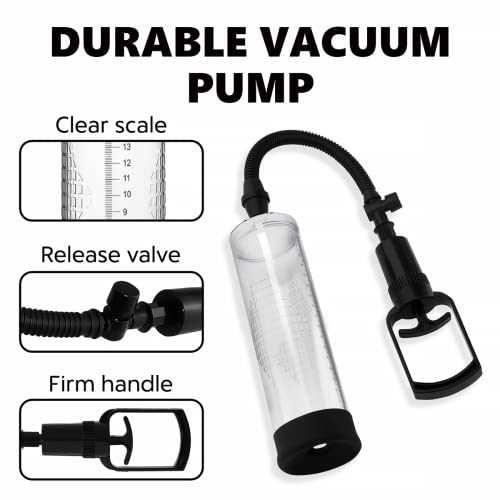 Penis Pump Set - Manual Vacuum Penis Enlarger Enlargement, Vagina Sleeve, 3 Silicone Sleeves Of Different Sizes To Fit Penis Size, Pumps & Enlargers, Men Sex Toys, Sex Products For Adult Couples #TOP7