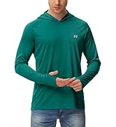 isnowood Sun Shirt UPF 50+ Men's Fishing Long Sleeve UV Protection Hoodie Hiking Rash Guard Swimm...