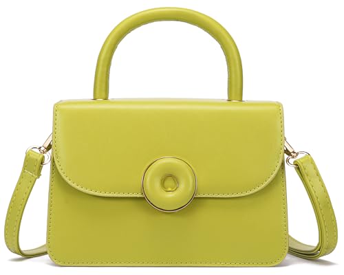 Image of Mini Crossbody Bag for Women, Cute Mini Purse, Ladies Small Top Handle Satchel, Trendy Daily Clutch PU Leather