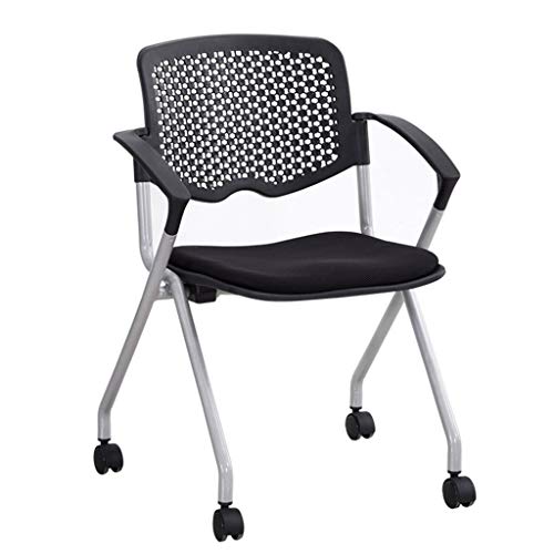 Cátedra De Formación Con El Tablero De Escritura Presidente De La Conferencia Silla Plegable Silla De Noticias Con Grandes Tablero De La Mesa (Color : Black, Size : No tablet)