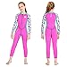 Gogokids Muta Termica per Bambina Ragazze - 2 mm Neoprene Maniche Lunghe Costumi da Bagno per Bambini Protezione Solare Costume da Bagno per Il Nuoto Snorkeling Surf Sport Acquatici