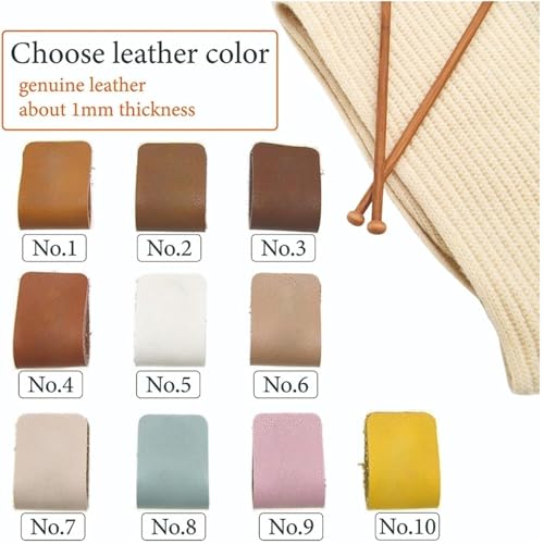 Étiquettes personnalisées en cuir pour tricot vêtement chapeau - 3
