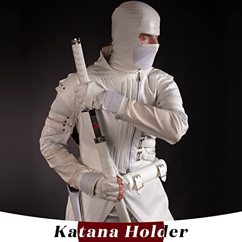 Jecery 2 peças Katana espada suporte de couro bainha bainha espada cinto ajustável coldre cinto duas