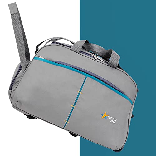 Image of Perfect Star Duffle Trolley Bags for Travel with Wheel 65 Litre Red Polyester