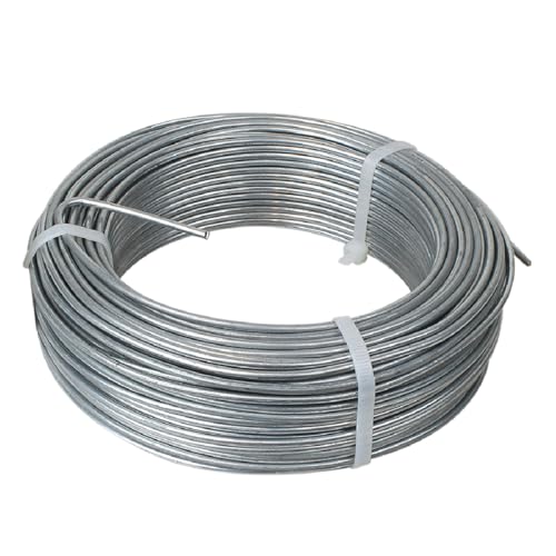 Linxor - Fil de Tension en Acier galvanis pour Grillage ou Autre - 100 m x 2.2mm - Gris