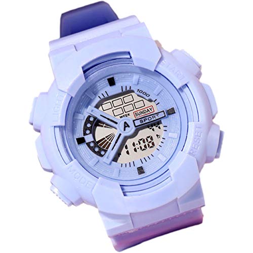 Gift Watch,Simple Sports Quartz Watch Cool Electronic Digital Dial PVC Band Watch Blue
