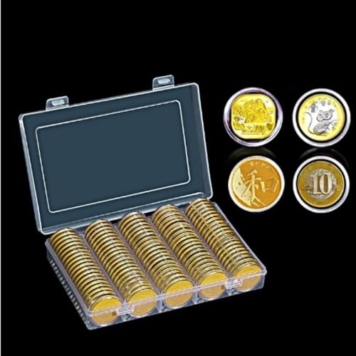 Capsulas de moneda transparentes para colección 33mm miniatura 4
