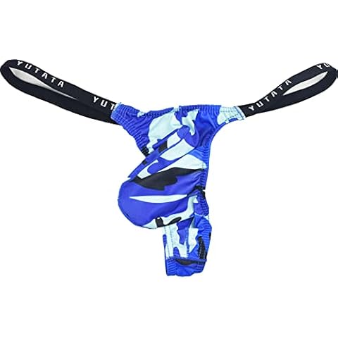 Faringoto Ropa interior Camoufalge para hombre, bikini delgado de cuerda G, paquete de 4 Cover