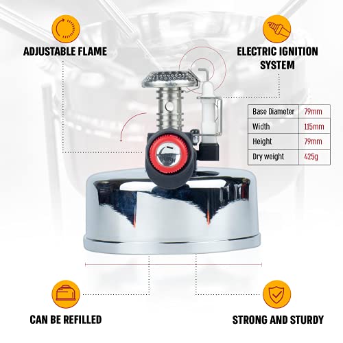 Portable Countertop Butane Burner By Finjan- Portable Butane Burner For Indoor Use. Ideal For Lab Or Home- Syphon Coffee Making, Fondue Warmer, S’mores Maker #TOP1