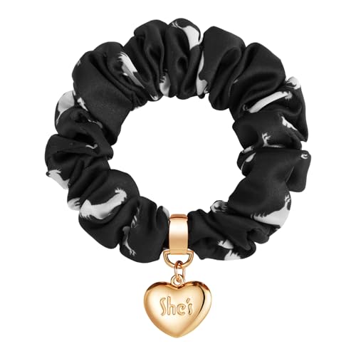 Heart-Shaped Hair Scrunchies for Women - Elastic Hair Ties