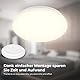 B.K.Licht – LED Deckenleuchte mit Bewegungsmelder, LED Deckenlampe für das Bad, Lampe mit Spritzwasserschutz und warmweißem Licht, Badezimmer, Küchenlampe, 27x6 cm (DxH), Weiß