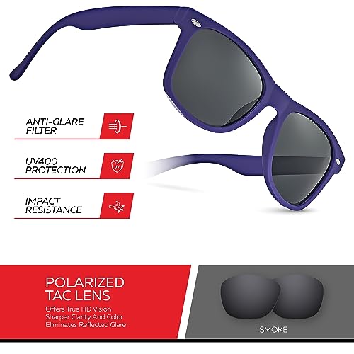 Image of Retro Rewind Polarized Sunglasses for Women Men - UV400 Classic Square Vintage Shades Trendy Unisex Sun Glasses