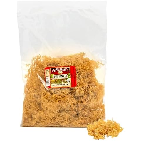Angel Brand Irish Sea Moss 2 Lbs Pouch - Nutrient Rich Sea Vegetable Harvested from Pristine Ocean Waters - Enhance Wellness Journey with Irish Sea Moss Raw Organic - Perfect for Smoothies & Soups Cover