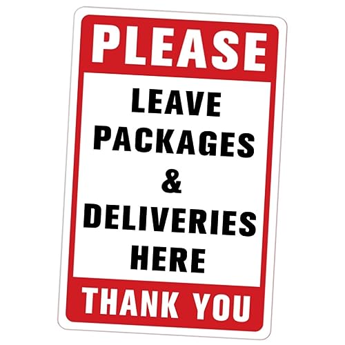 Gogogmee Bright Contrast Sign Decal Wall Sticker Sticker Letters Packages Here Sign Pvc Suitable for Home